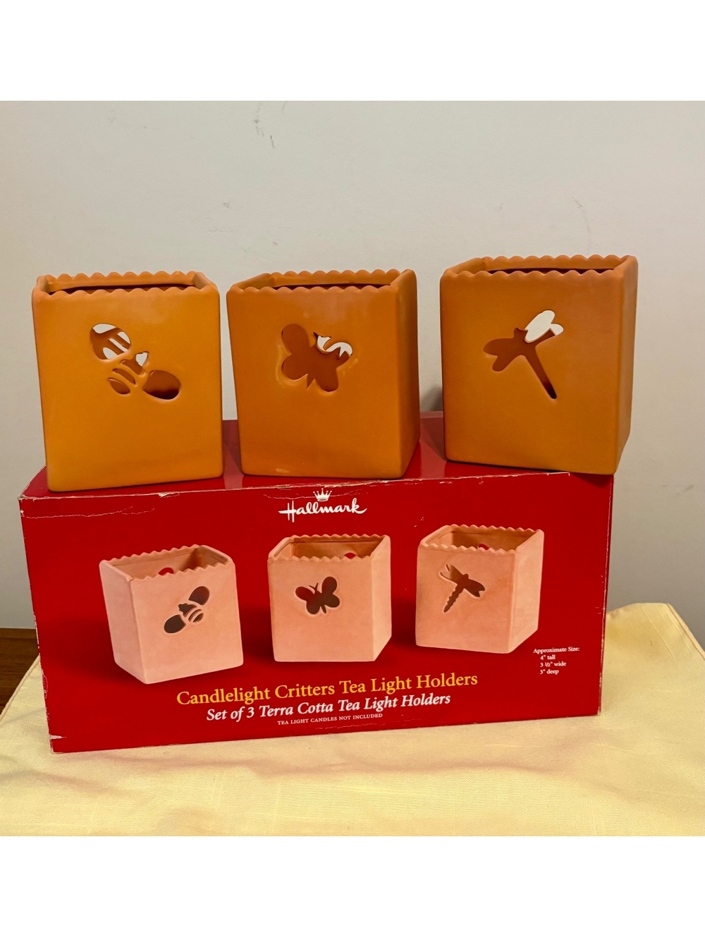 2005 New in Box Hallmark Candlelight Critters tea light holders set of 3